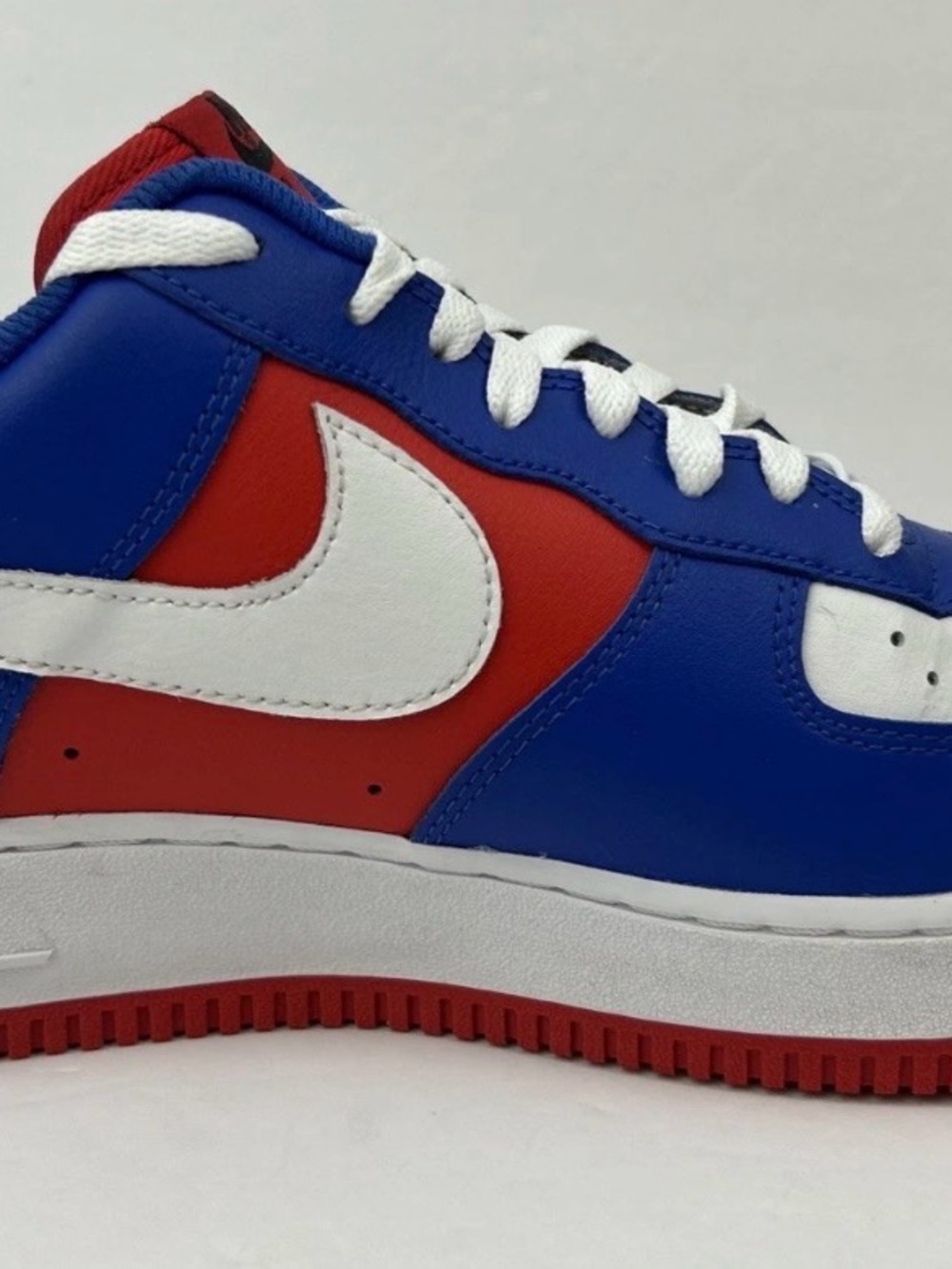 NIKE Air Force 1 Low Men’s 12 Women’s 13.5 Custom CT 7875-994 Red/White/ Blue - Picture 7 of 7